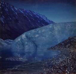 Sheridan Glacier near Cordova Alaska painting