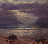 David Rosenthal Painting Childs Glacier in the Clouds