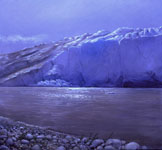 Childs Glacier in Sun Oil Painting by David Rosenthal