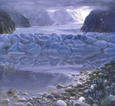 Sheridan Glacier Reflections Painting by David Rosenthal