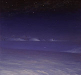 White Island at Night Art of Antarctica Best Antarctic Artist Antarctic-Paintings